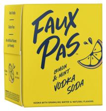 Faux Pas - Lemon & Mint Vodka Hard Seltzer (4 pack cans) (4 pack cans)