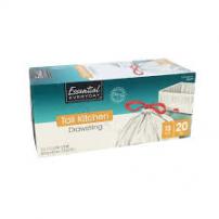 Essential Everyday - Tall Kitchen Trash Bag Drawstring 13 Gal 20 Ct