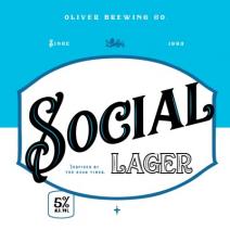 Oliver Brewing Company - Social Lager (6 pack cans) (6 pack cans)