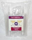 Party Essentials - Plastic Champagne Glasses 40 Pk 0