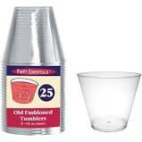 Party Essentials - Plastic Old Fashioned Tumblers 25 Pk 0