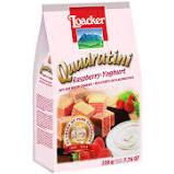 Loacker - Quadratini Raspberry Yogurt Wafer Cookies 7.76 Oz 0