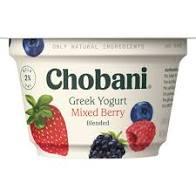 Chobani - Greek Yogurt Mixed Berry Blended 5.3 Oz