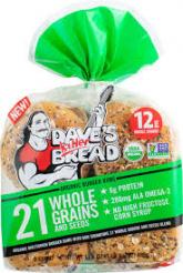 Dave's Killer Bread - 21 Whole Grain Organic Burger Buns 8 Ct