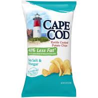 Cape Cod - 40% Reduced Fat Sea Salt & Vinegar Kettle Cooked Potato Chips 8 Oz