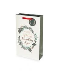True Brands - A Very Merry Everything to You Double Wine Gift Bag